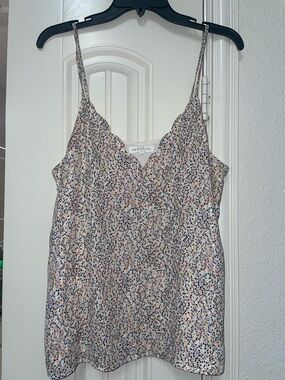 Socialite Multicolor Floral Scalloped Cami Tank Top